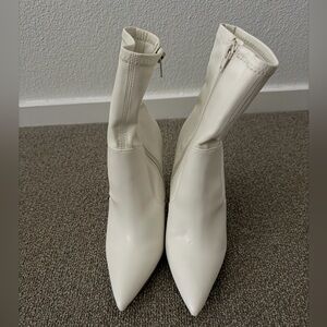 Aldo Cream Heeled Boots for Women